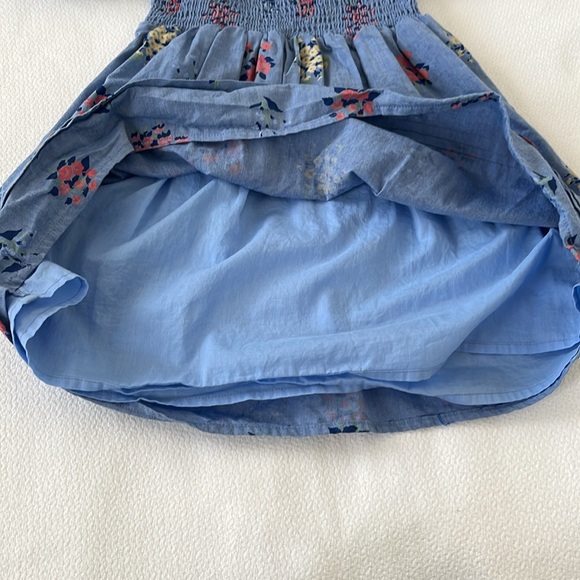 Janie and Jack Blue Smocked Floral Sundress with Puff Sleeves Girls’ 4 - Picture 6 of 6